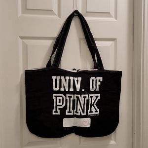 PINK Victoria's Secret Black University of PINK tote